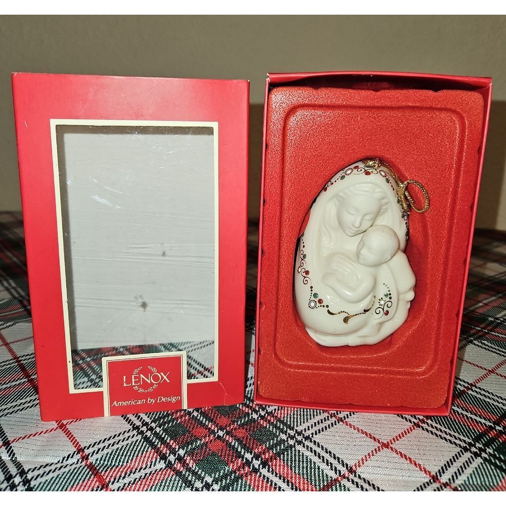 Lenox Madonna and Child Porcelain Ornament